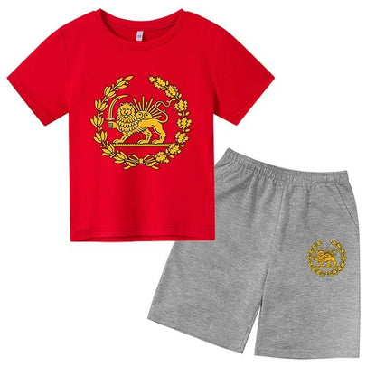 Lion Print Kids Summer Set
