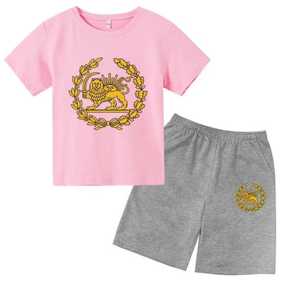 Lion Print Kids Summer Set