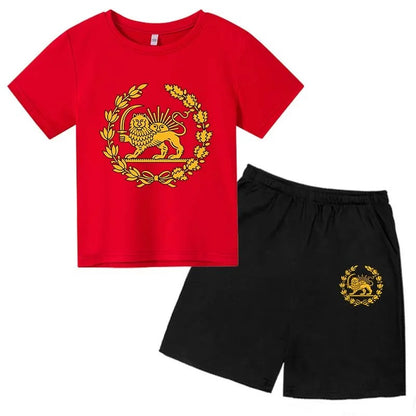 Lion Print Kids Summer Set