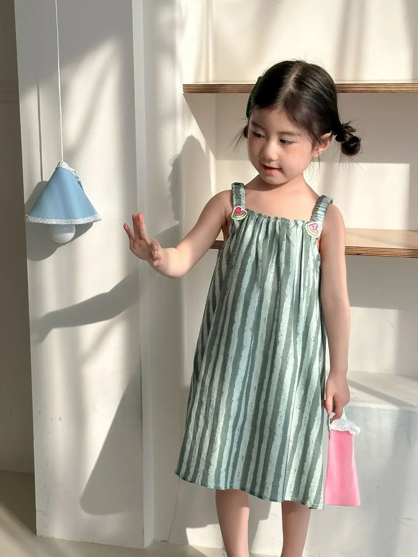 Striped Kids Suspender Outfit